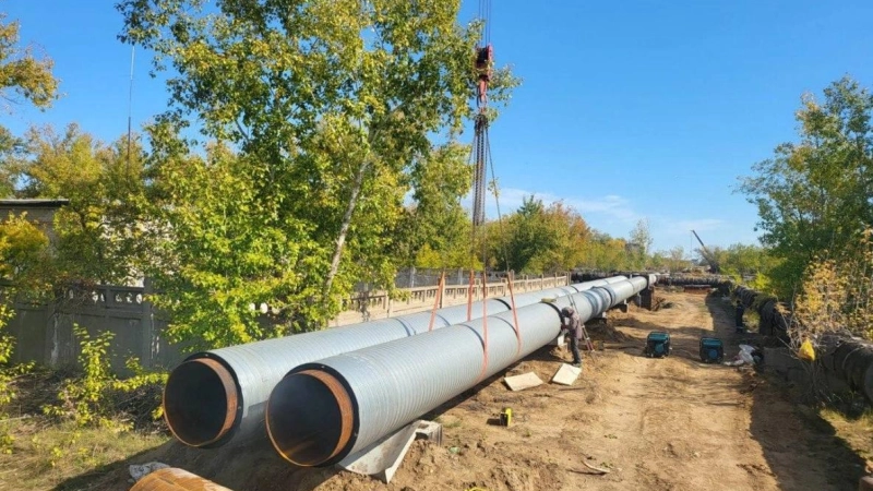 Павлодарда жаңа жылу магистралі салынуда