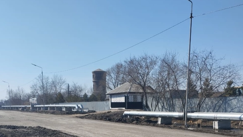 Вдвое «помолодели» теплосети микрорайона Железнодорожный в Тайынше благодаря Нацпроекту «МЭКС»